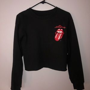 Rolling Stones cropped sweatshirt!